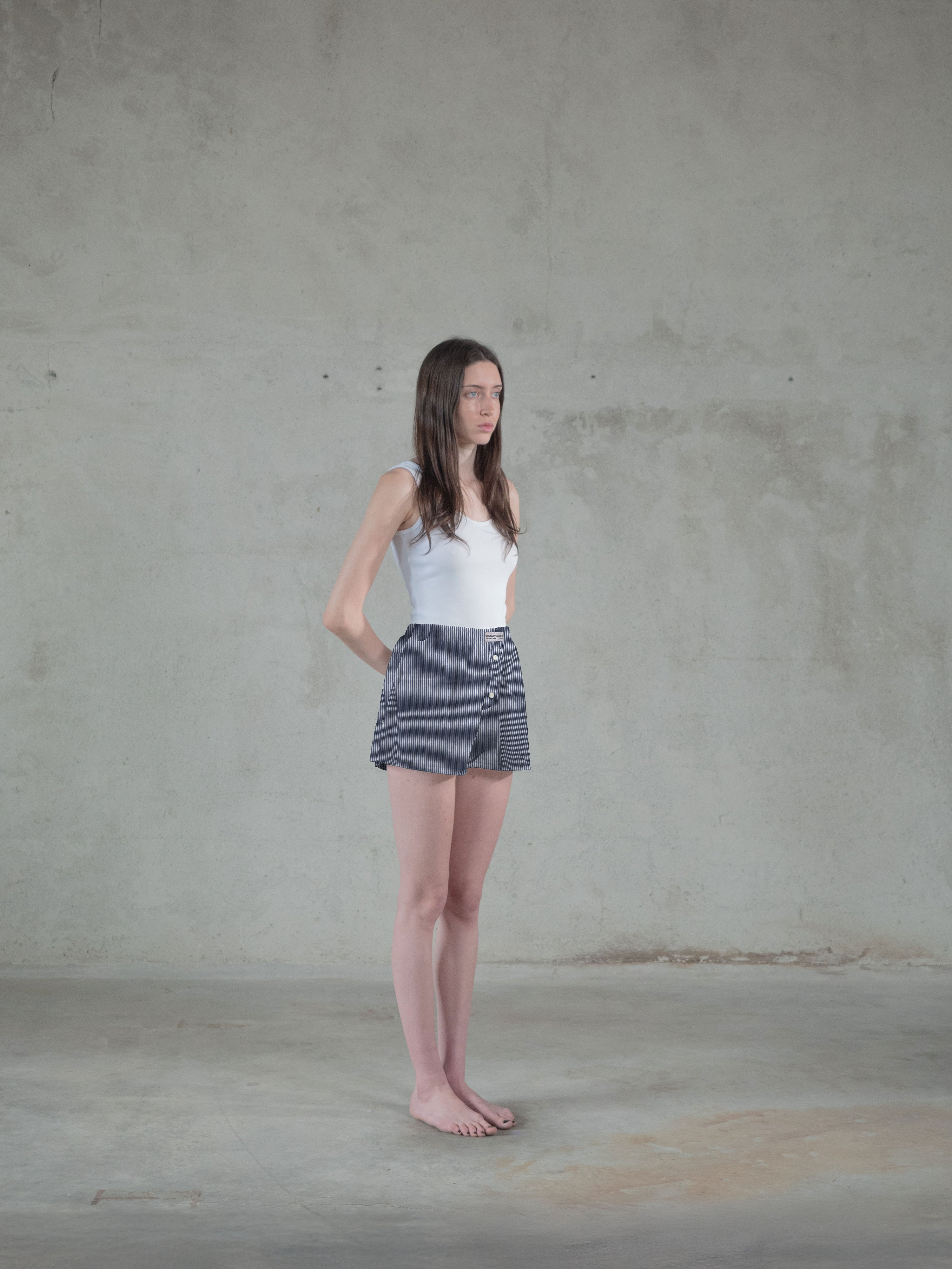 Regenerated Comfy Boxer - Original Grey White Stripes