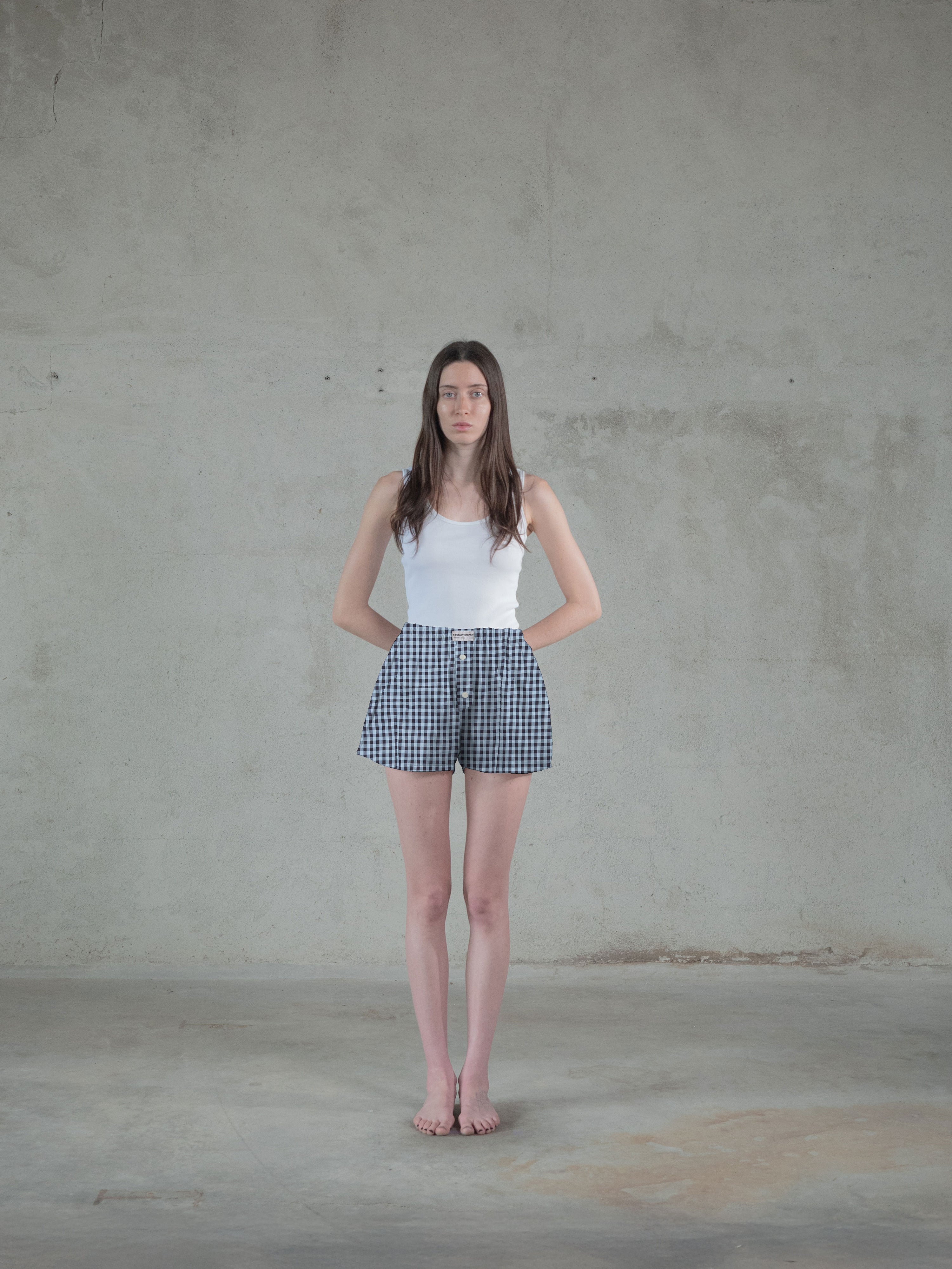 Regenerated Comfy Boxer - Original Azure Brown Checks