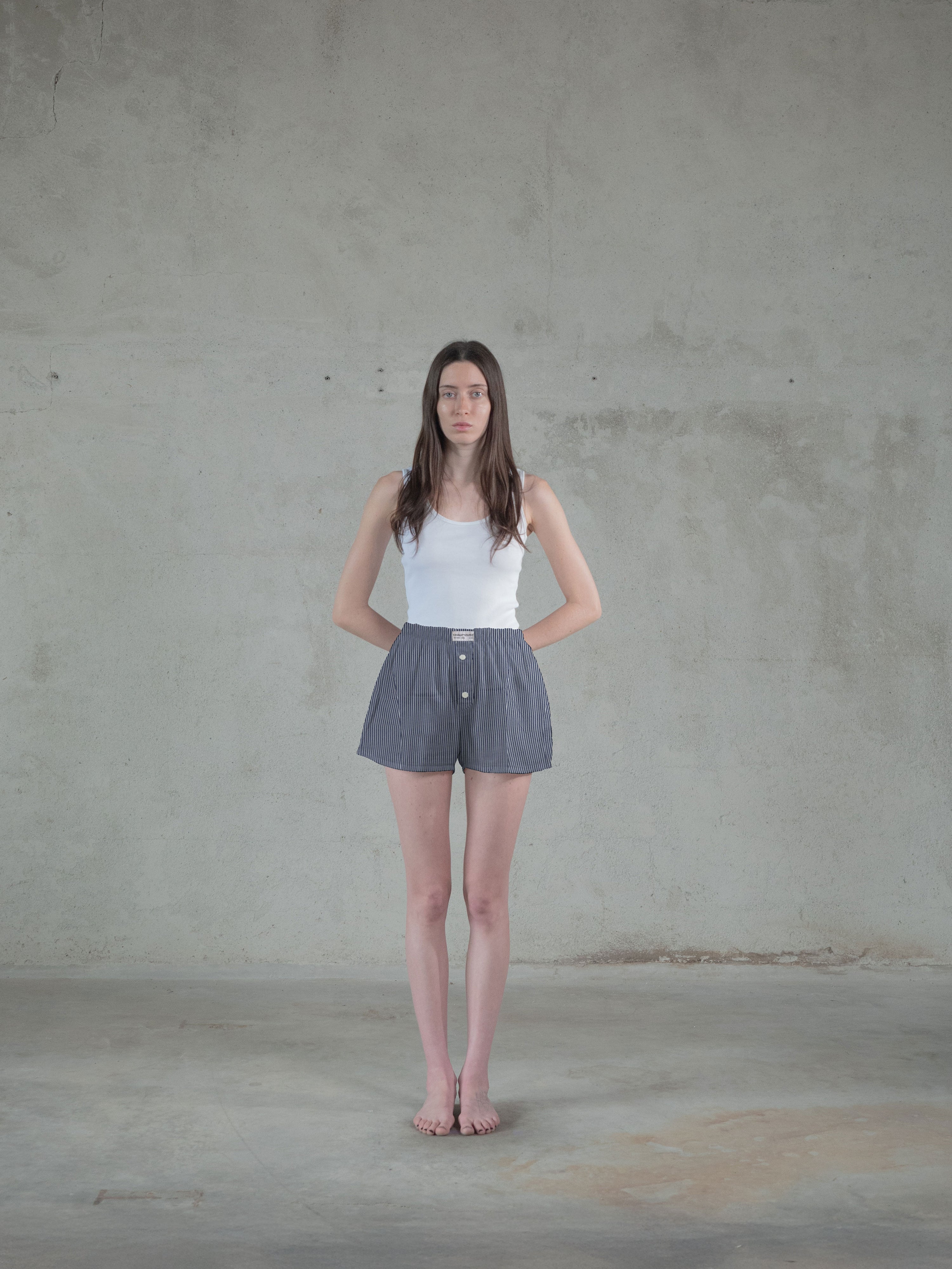 Regenerated Comfy Boxer - Original Grey White Stripes