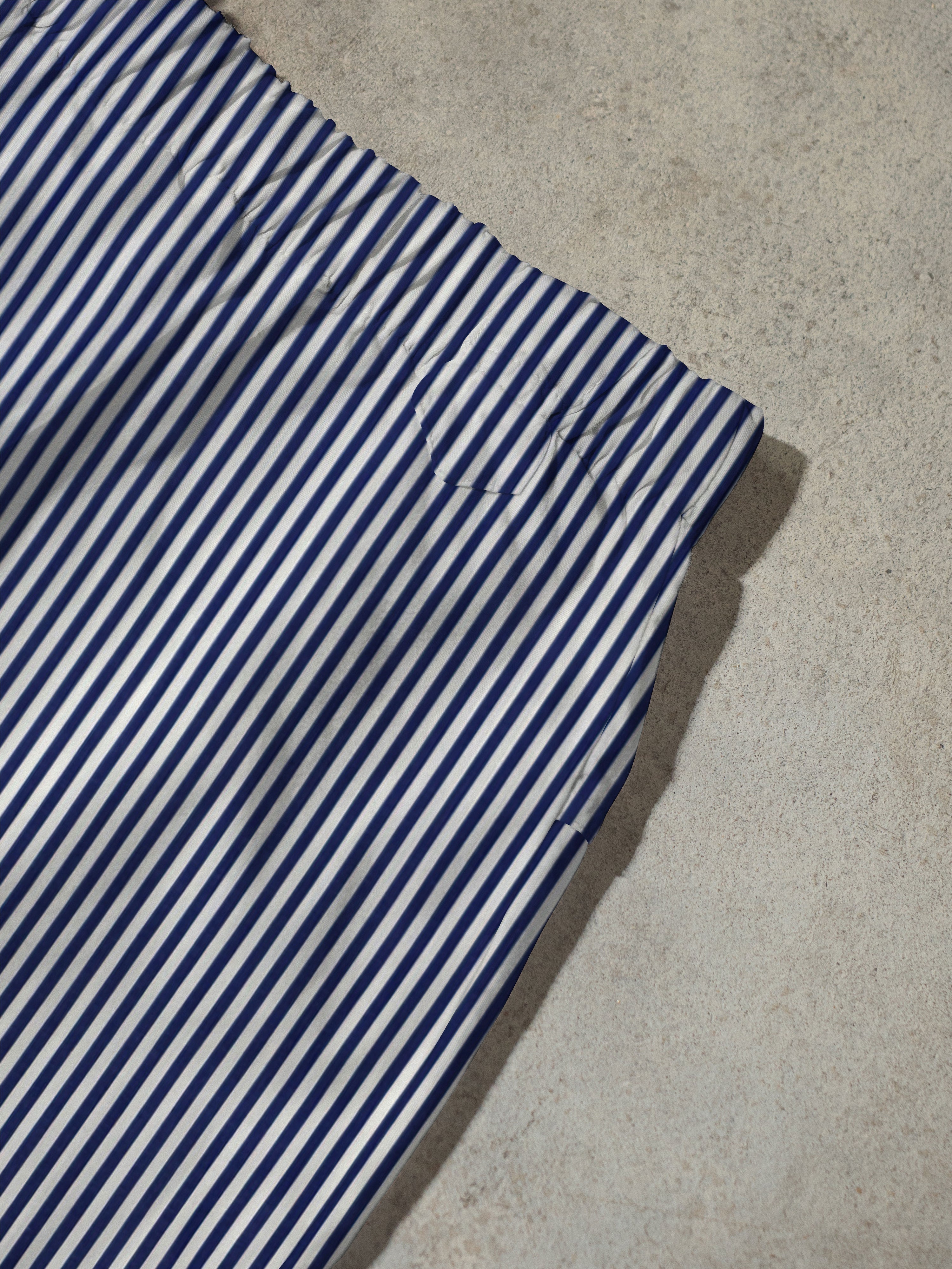 Regenerated Comfy Boxer - Original White Blue Stripes