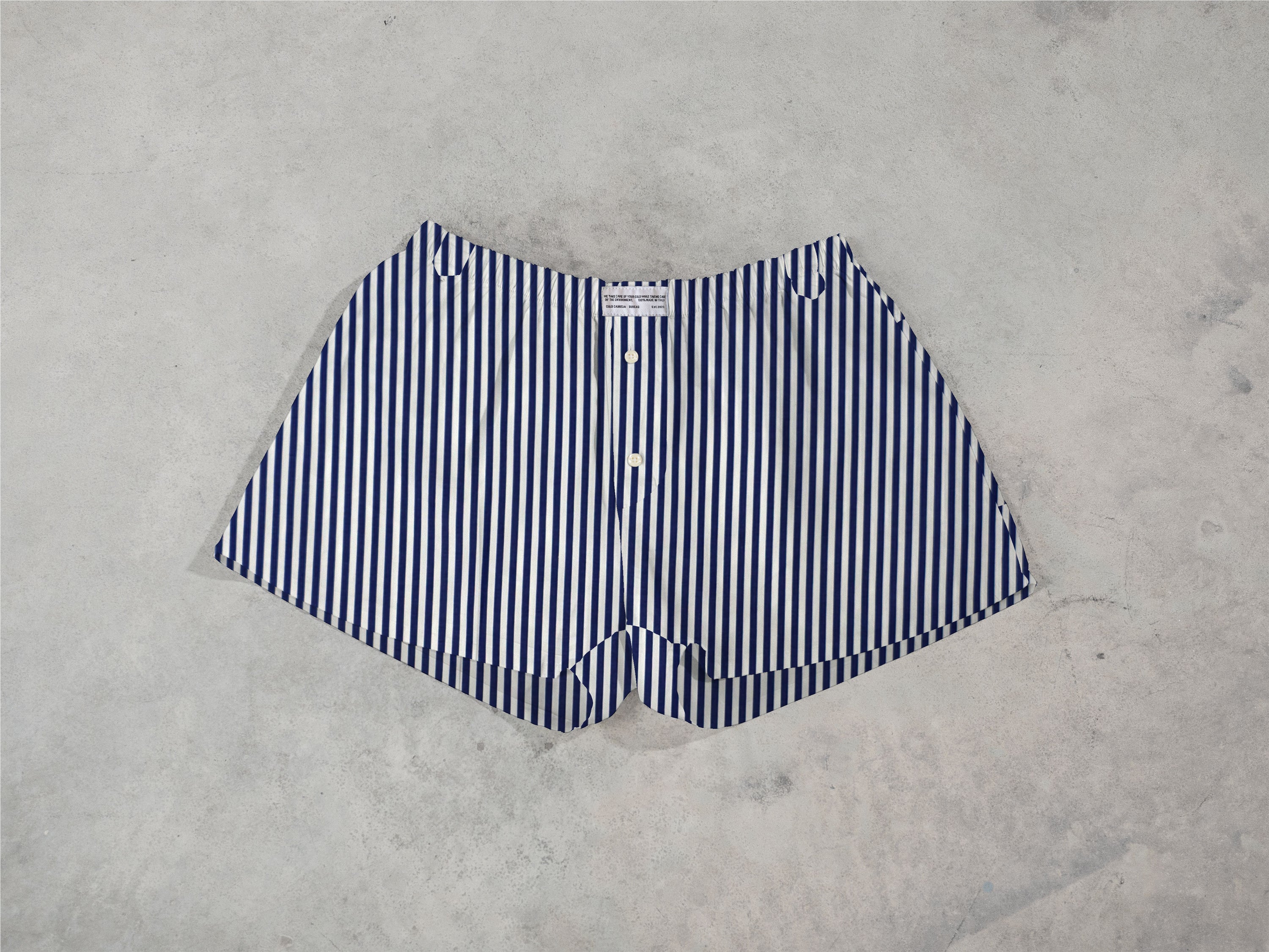 Regenerated Comfy Boxer - Original White Blue Stripes