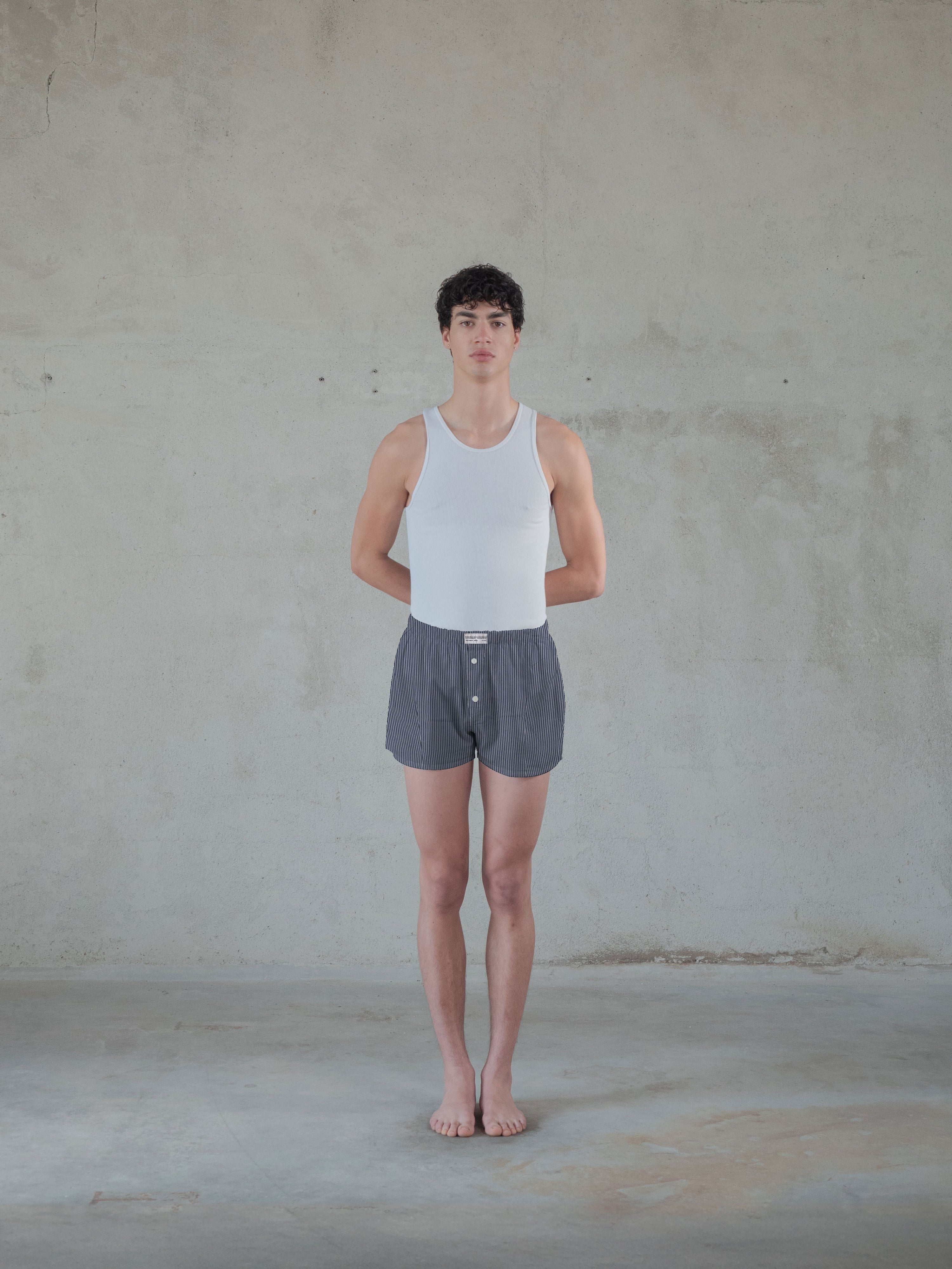 Regenerated Comfy Boxer - Original Grey White Stripes