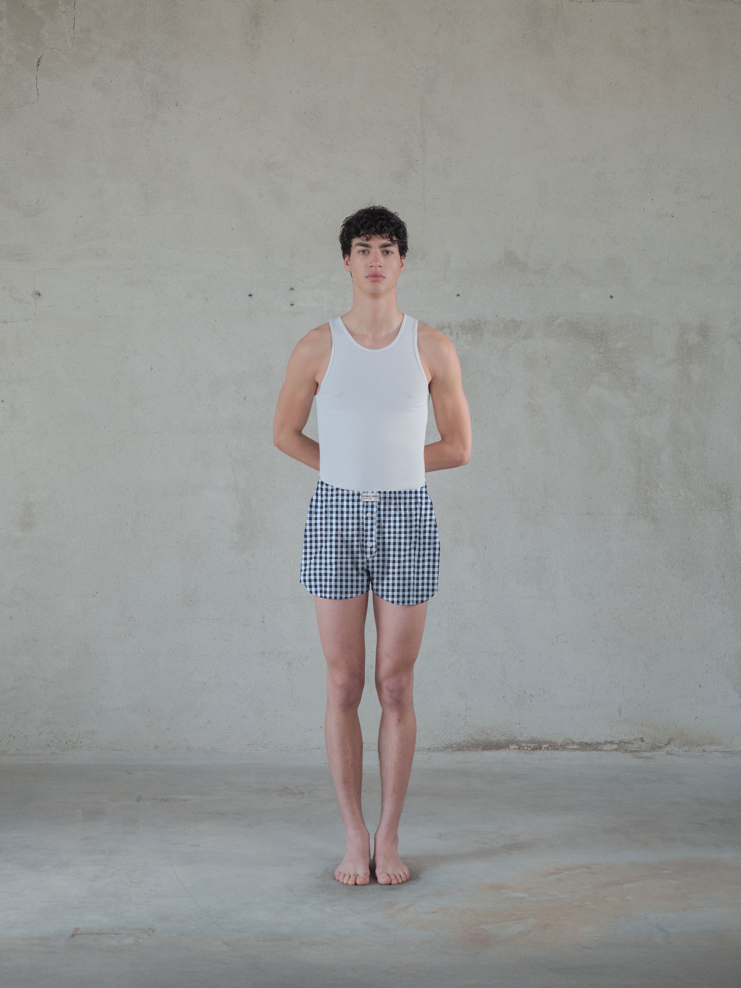 Regenerated Comfy Boxer - Original Azure Brown Checks