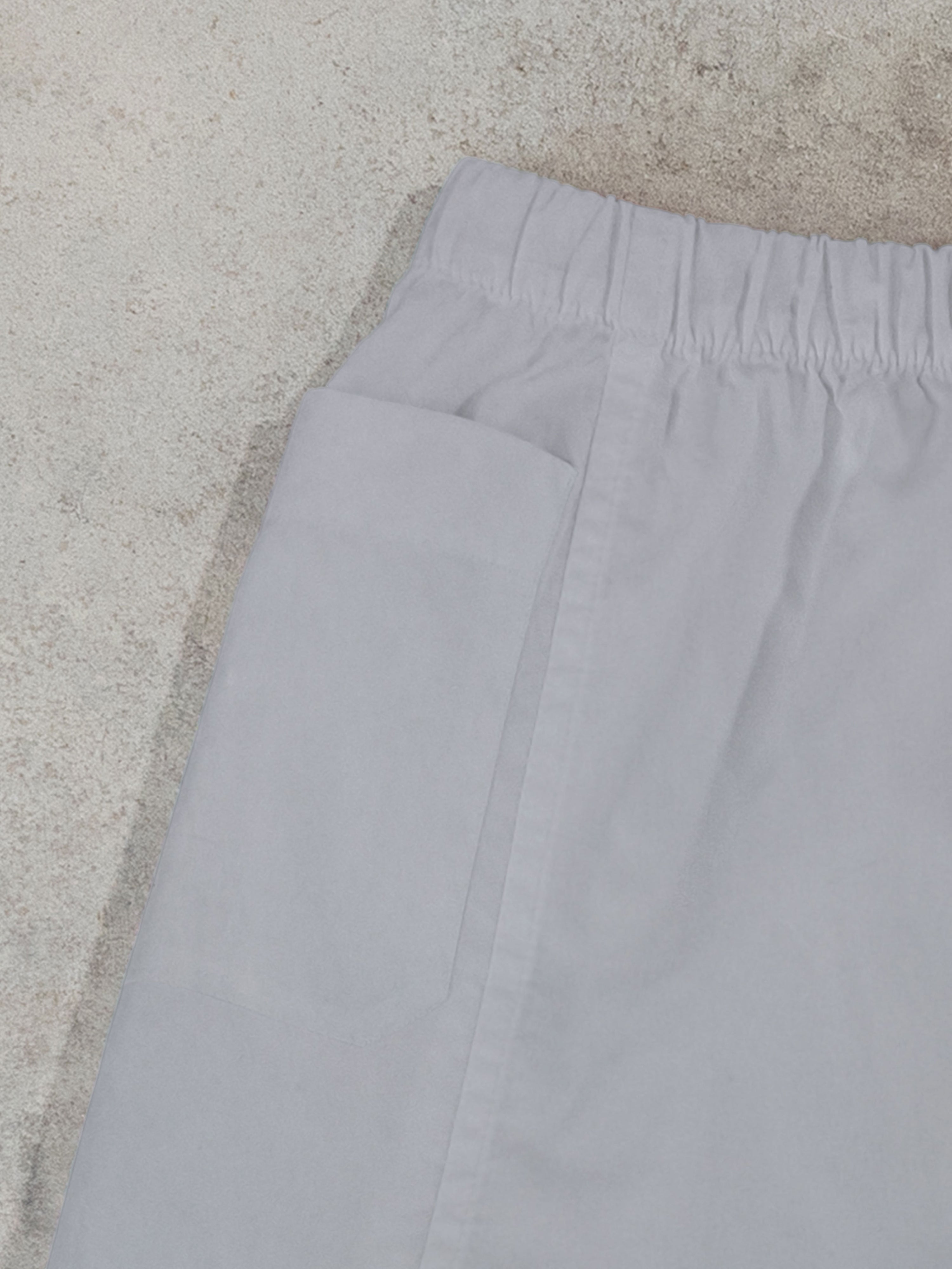 Regenerated Frayed Boxer - Sue Patch w/ Pocket Double Grey