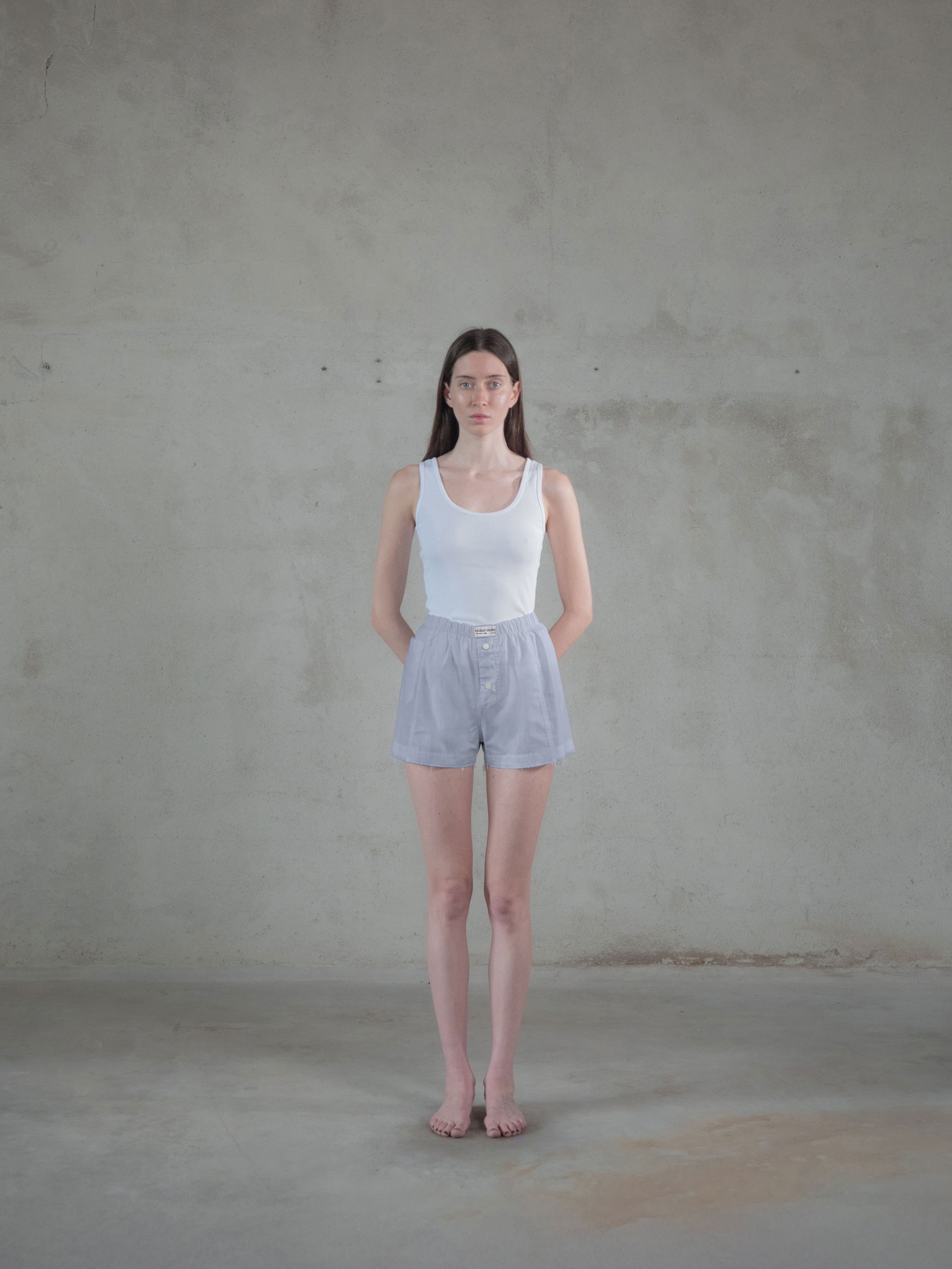 Regenerated Frayed Boxer - Sue w/ Pocket