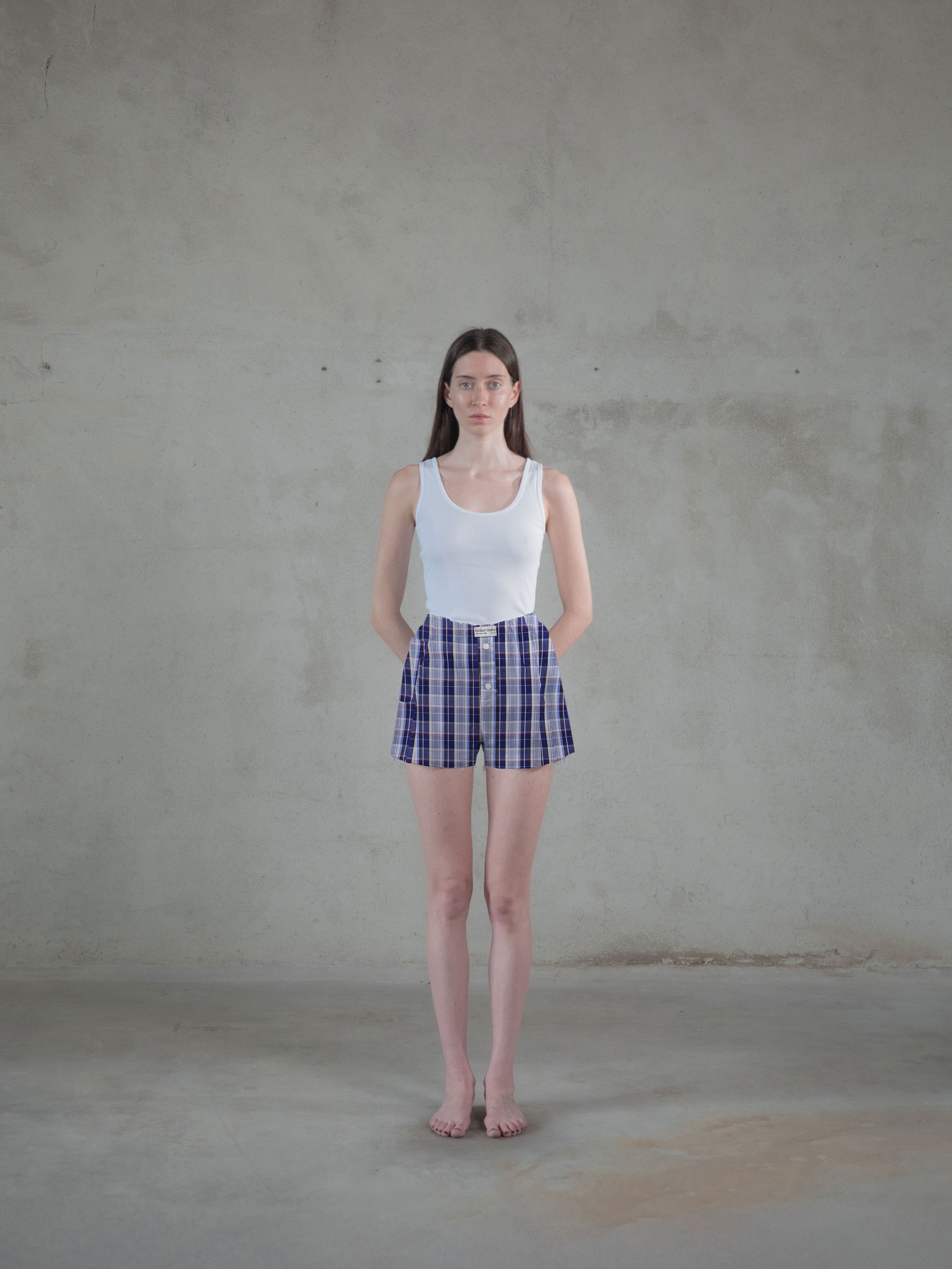 Regenerated Frayed Boxer - Sue w/ Pocket