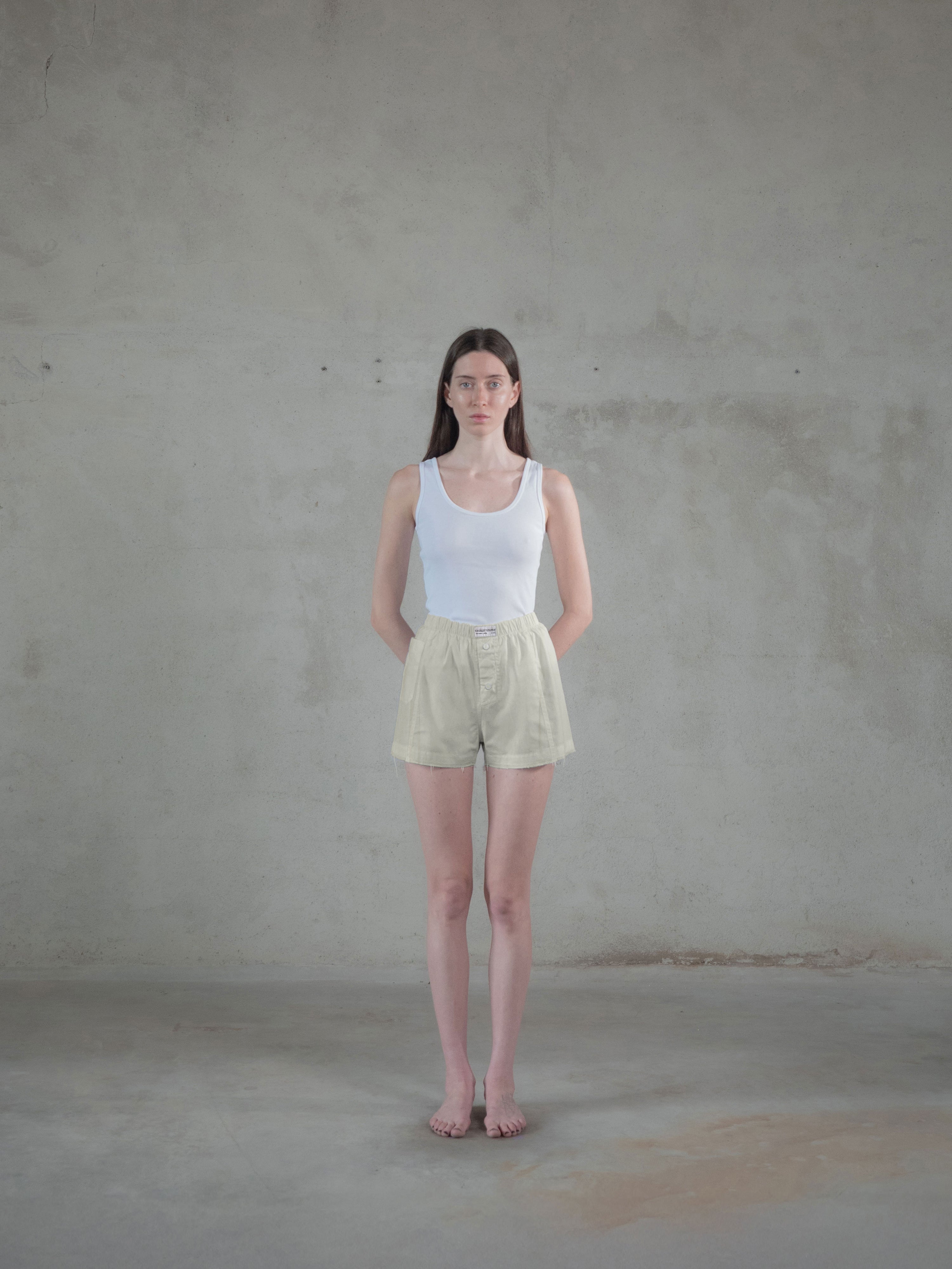 Regenerated Frayed Boxer - Sue w/ Pocket