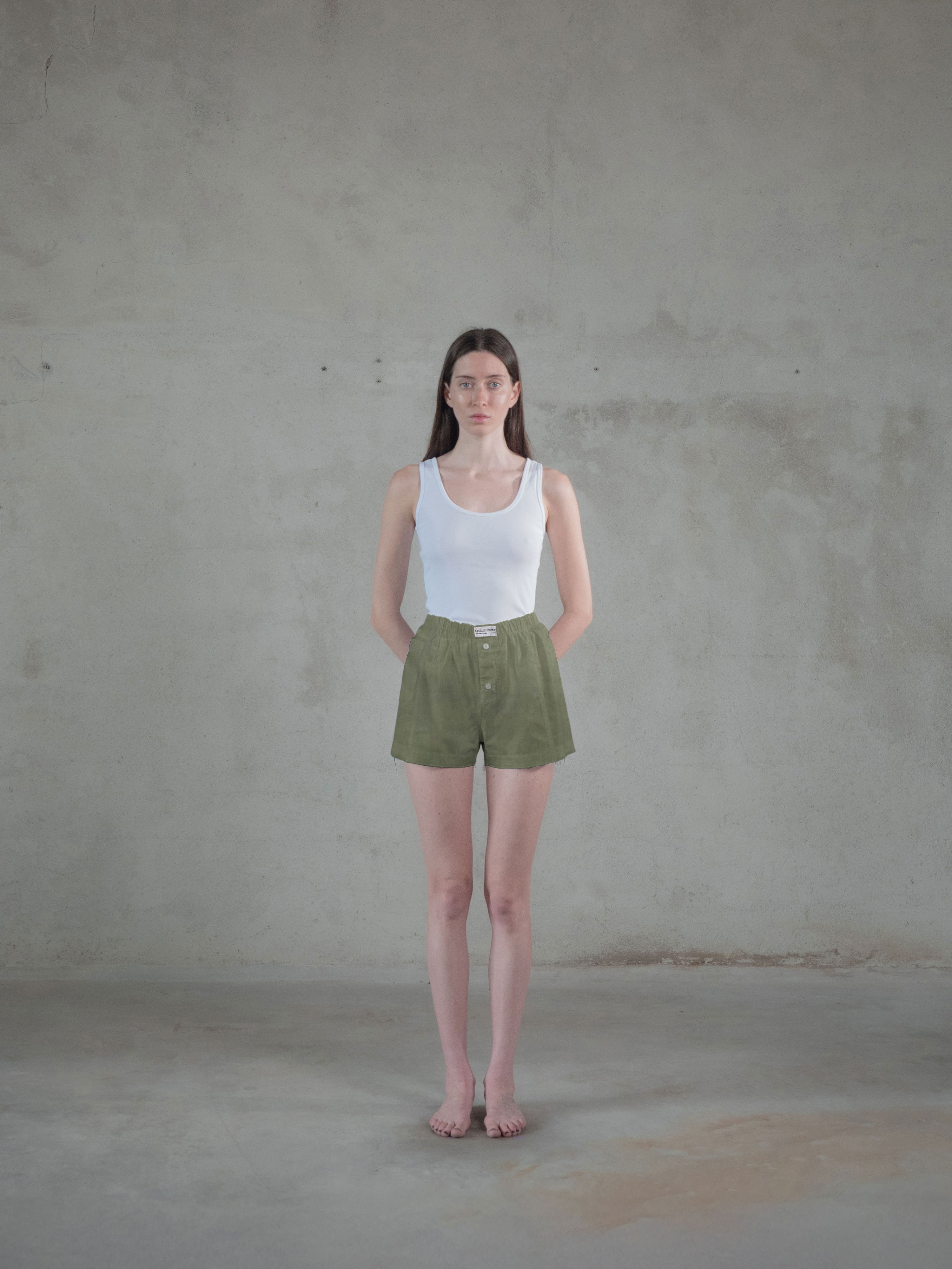 Regenerated Frayed Boxer - Sue w/ Pocket