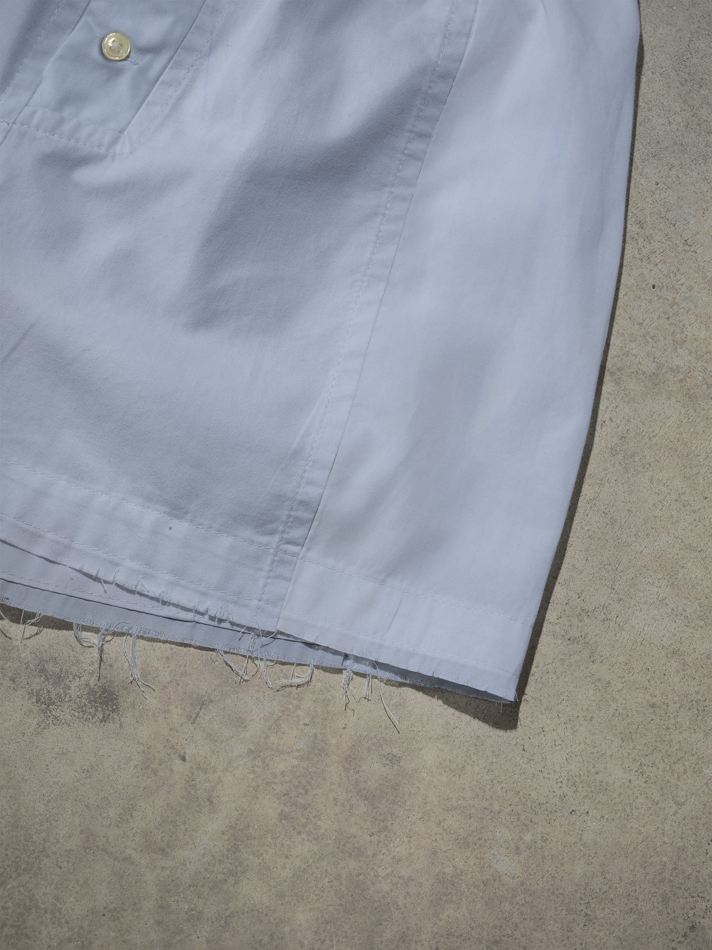 Regenerated Frayed Boxer - Sue Patch w/ Pocket Double Azure