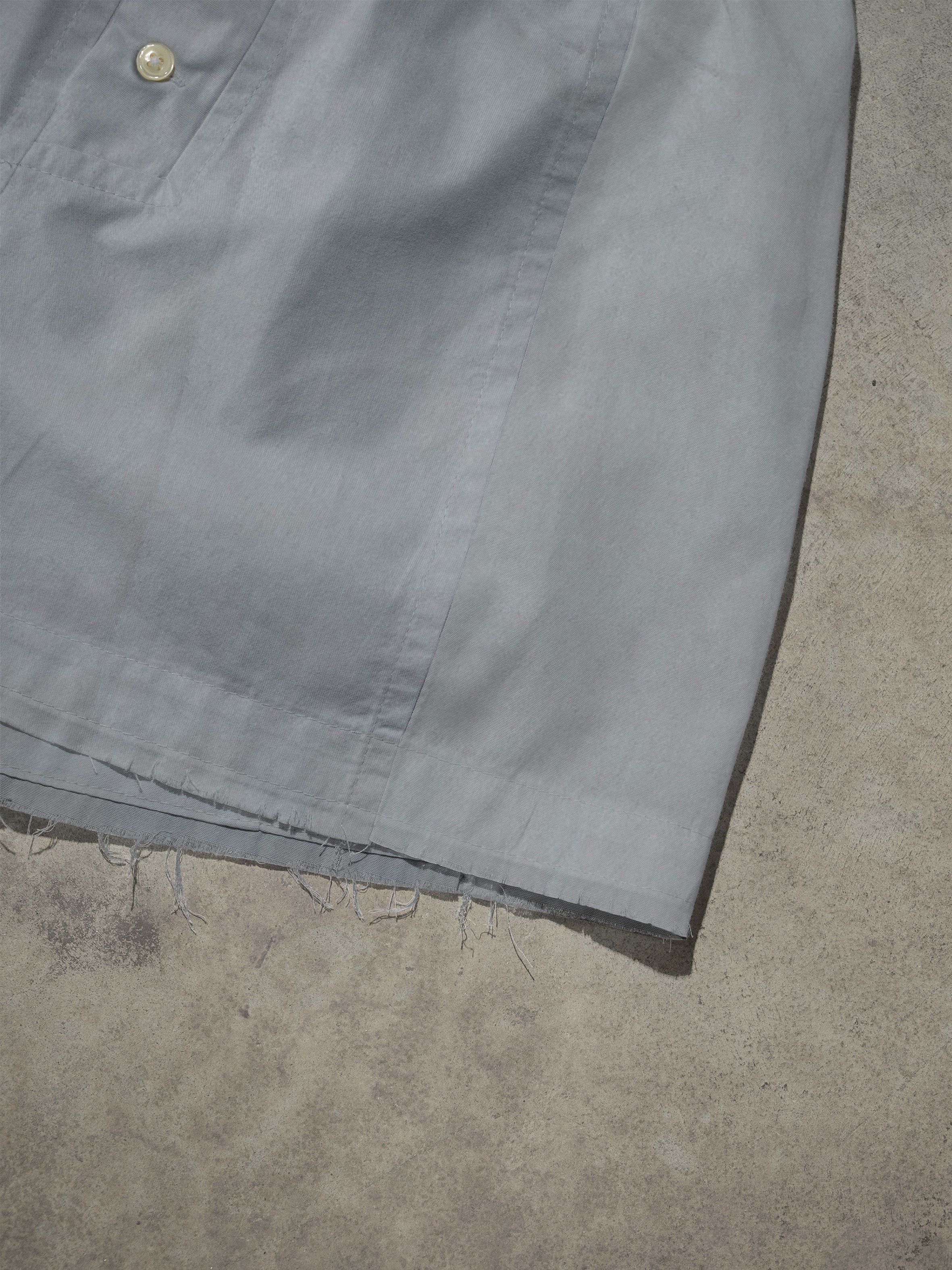 Regenerated Frayed Boxer - Sue Patch w/ Pocket Double Grey