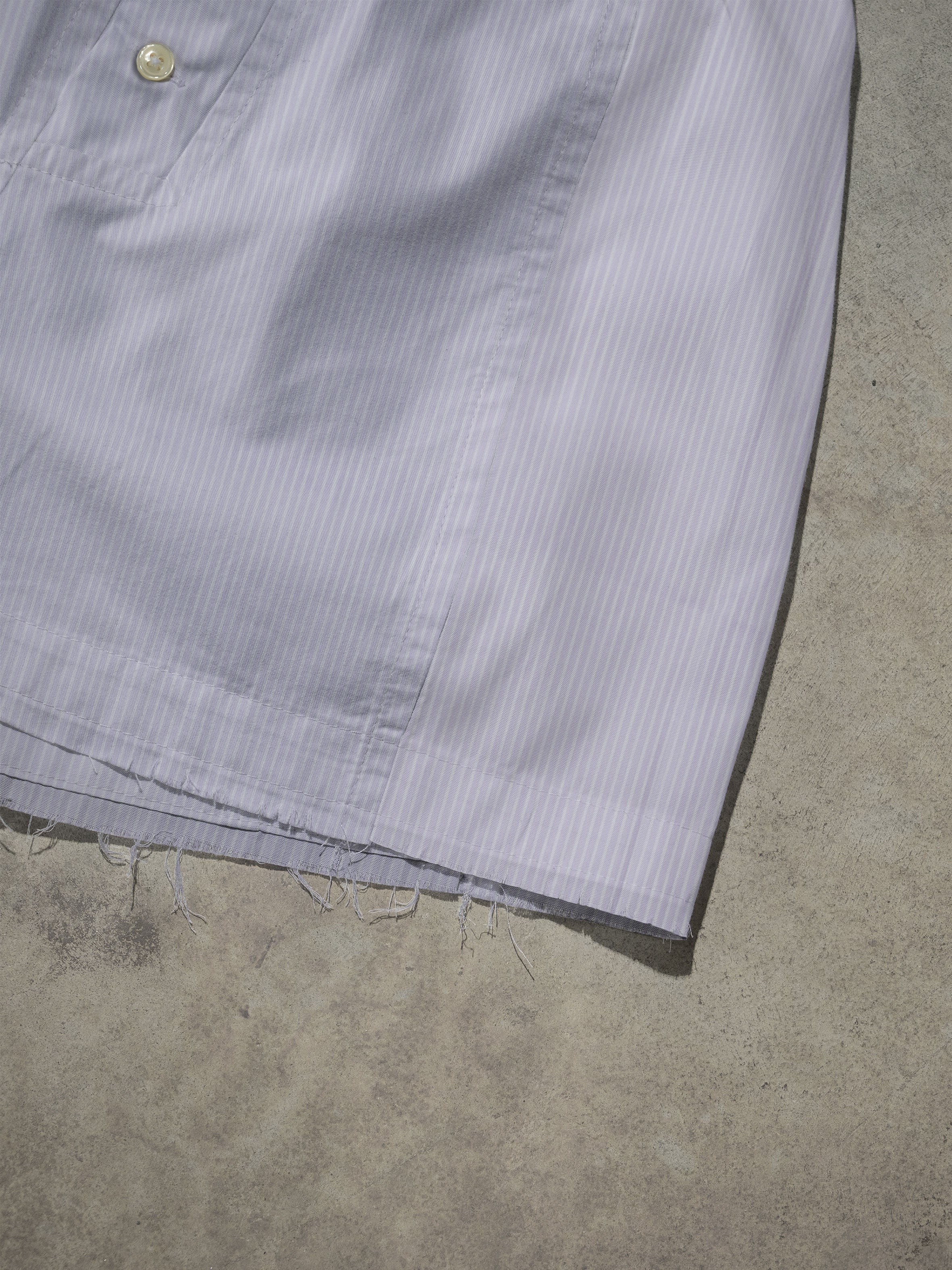 Regenerated Frayed Boxer - Sue w/ Pocket Violet Stripes